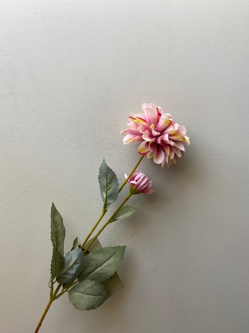 Fiore artificiale Dalia rosa antico