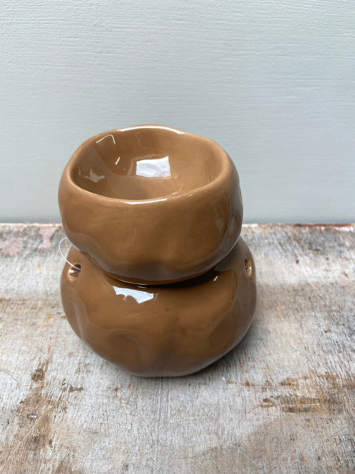 Earthenware scent burner Stone walnut