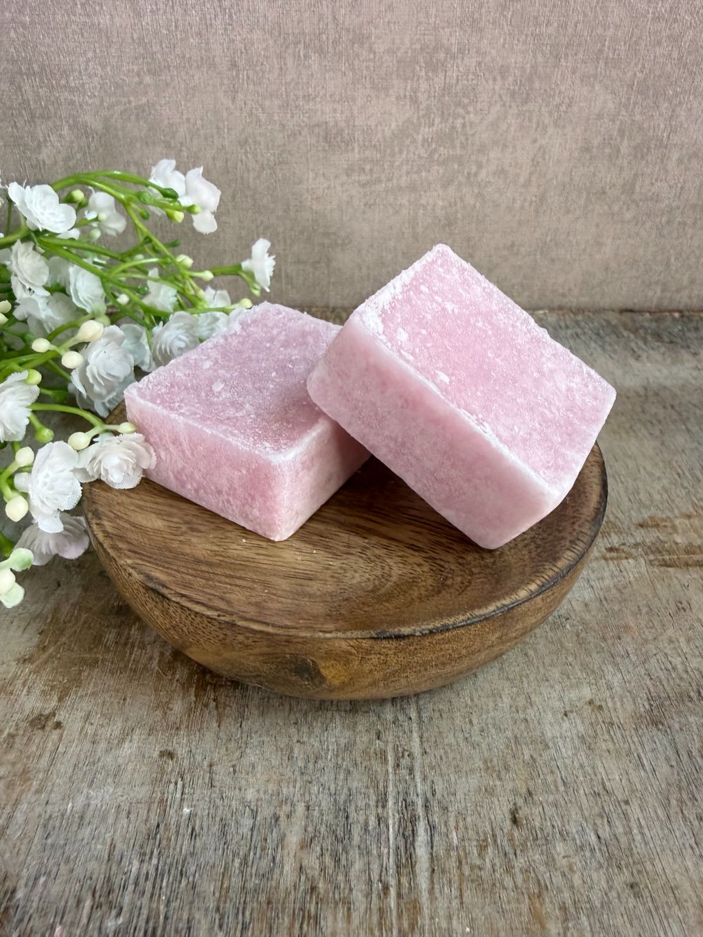 Cube d'ambre Orchidée rose