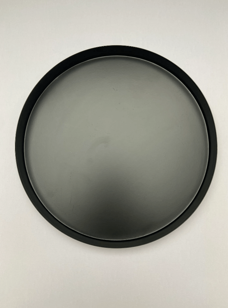 Zwart dienblad rond