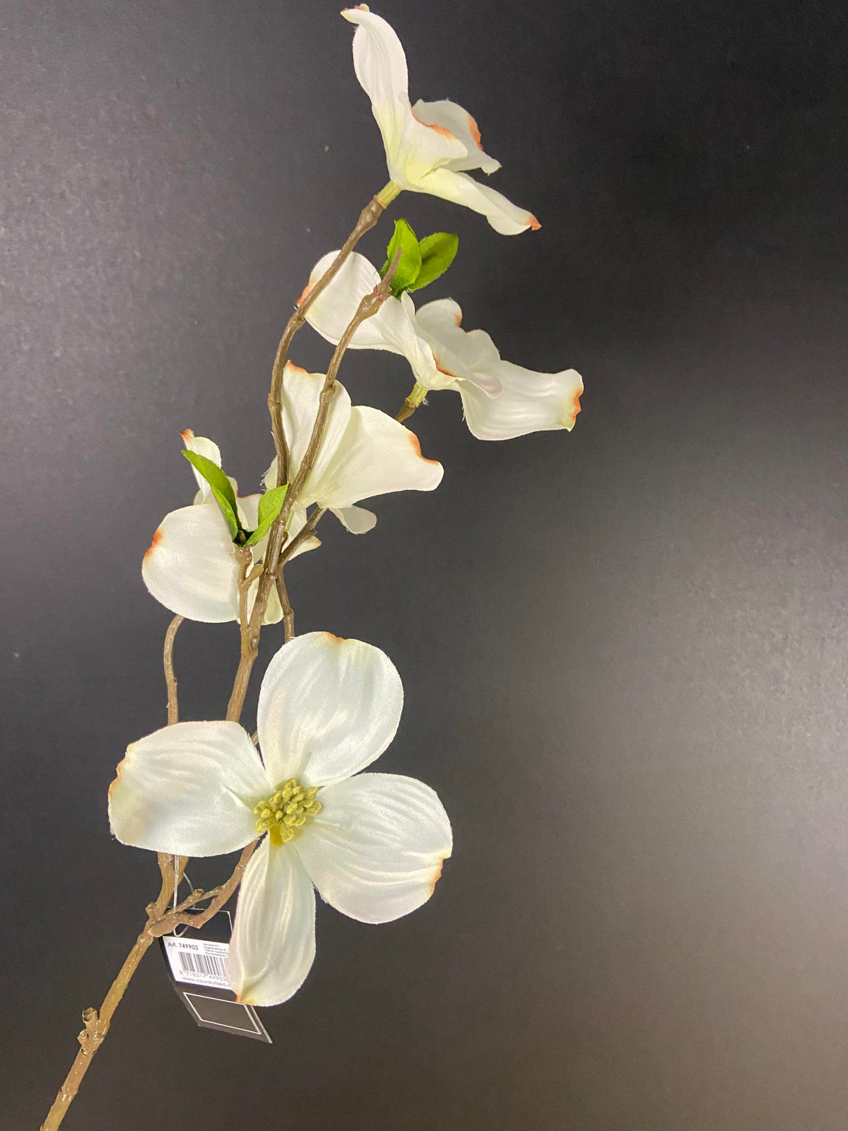 Künstliche Blume Hartriegel weiß