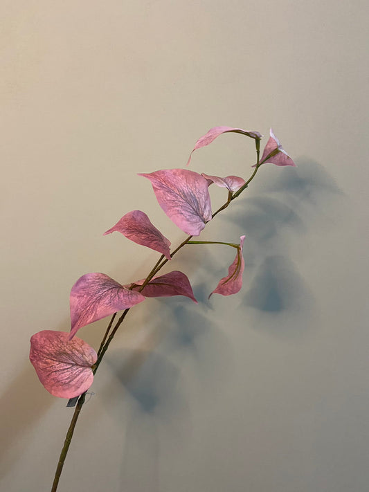 Ramo artificiale Foglia di betulla rosa