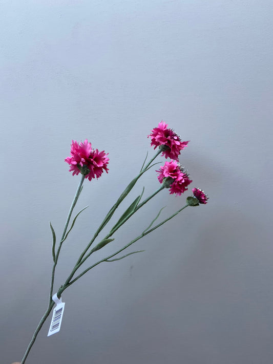 Flor artificial aciano rosa