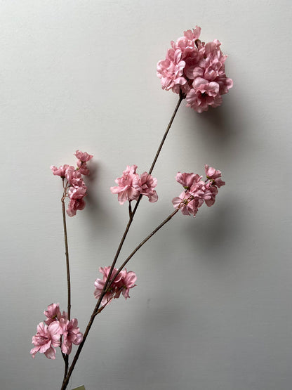 Zijden bloesemtak Prunus oude roze