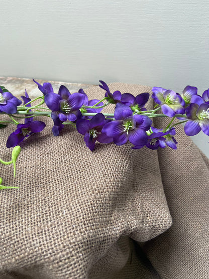 Kunstig blomst Delphinium mørk lilla