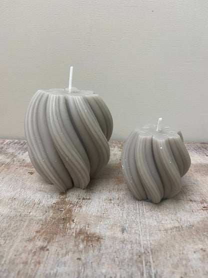 Twist kaars Taupe