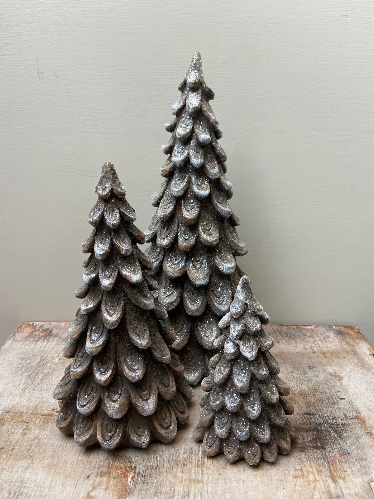 Christmas tree trails glitter