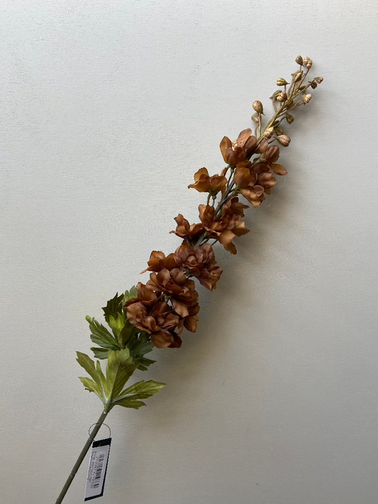 Kunstig blomst Delphinium brun