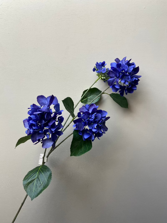 Kunstbloem Hortensia spray blauw 