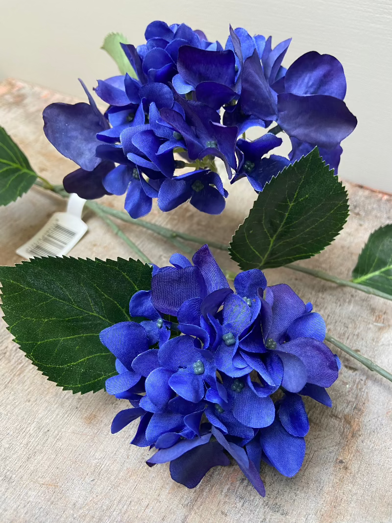 Artificial flower Hydrangea spray blue