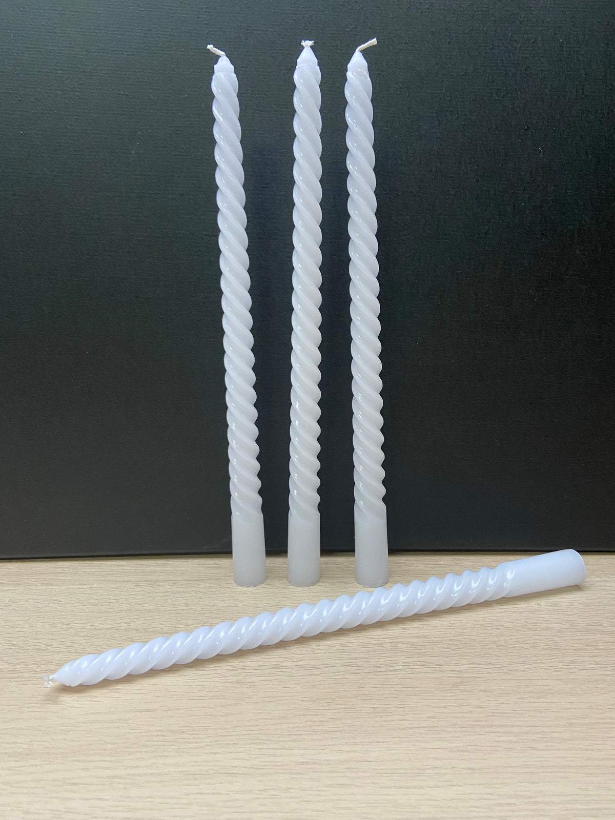 Kerzen Twist Weiß (4 Stück)