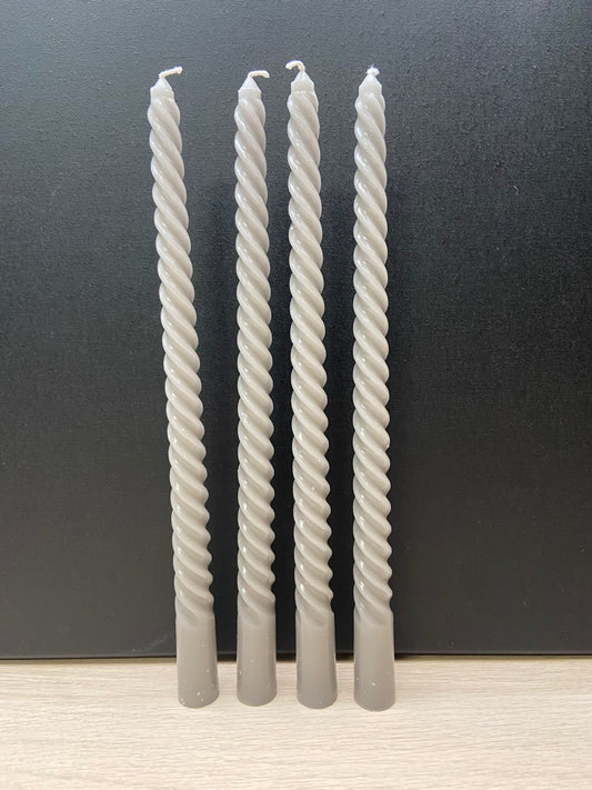 Candle twist Gray (4 pieces)