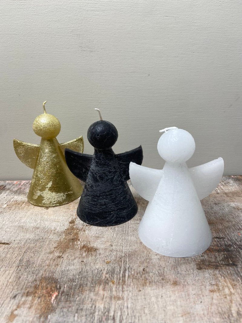 Kerze Weihnachtsengel weiß