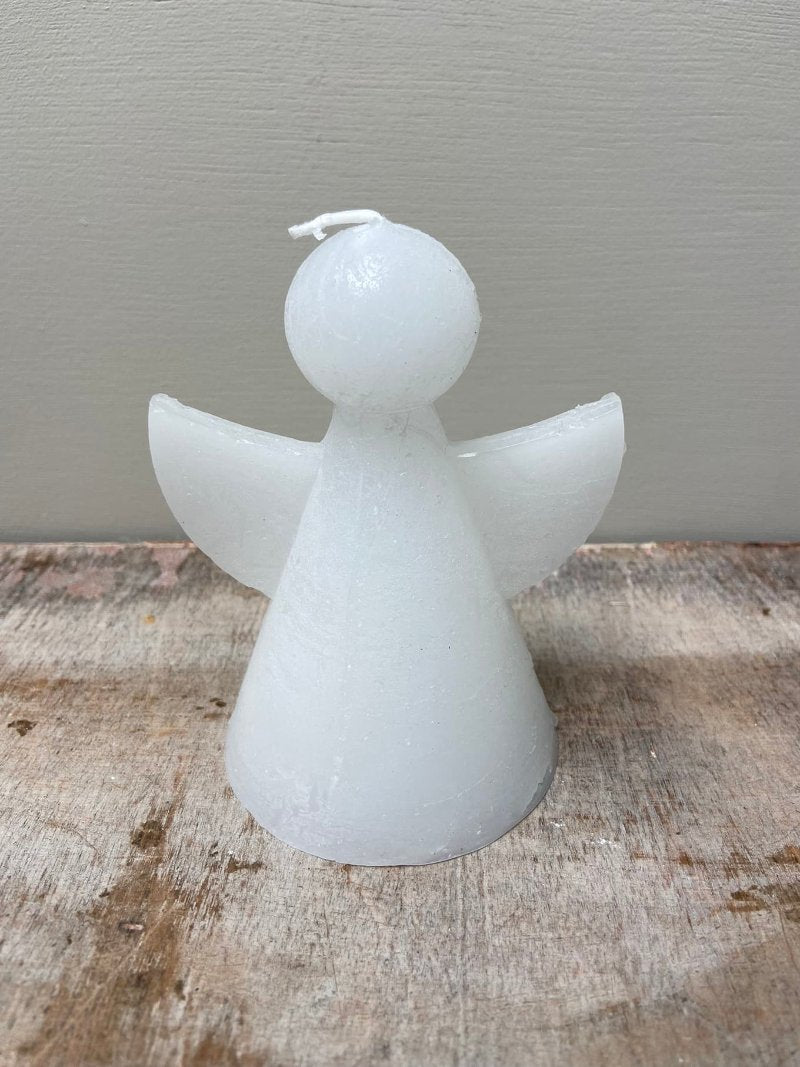 Kerze Weihnachtsengel weiß