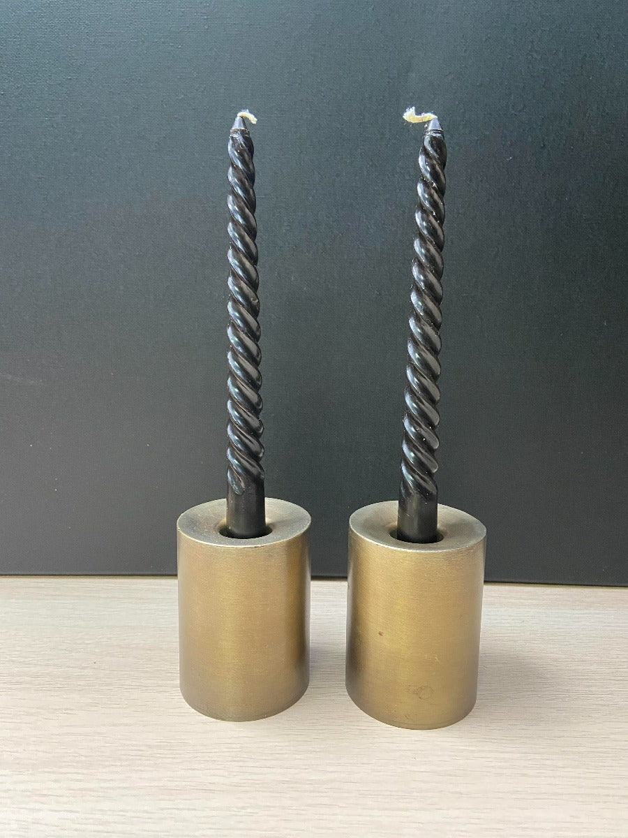 Kerzen Twist schwarz S (4 Stück)