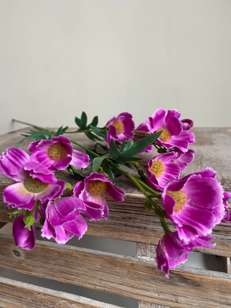 Flor artificial amapola violeta | 65cm