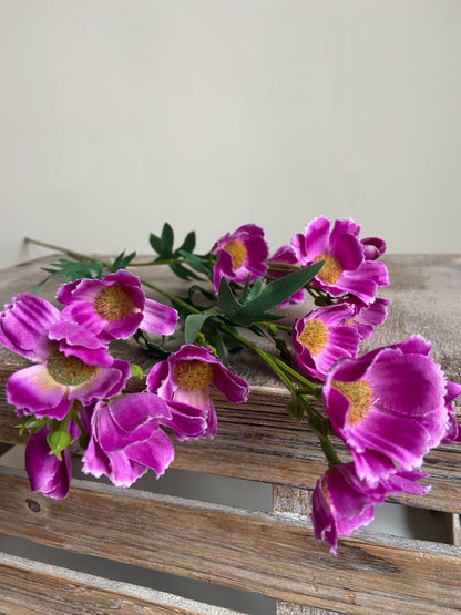 Kunstbloem klaproos paars