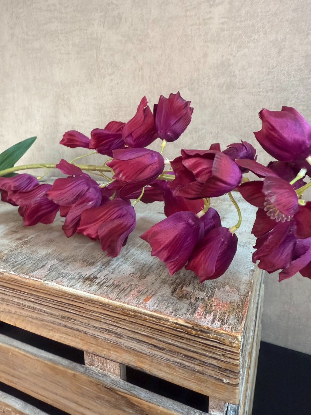 Artificial flower Campanula | Bordeaux