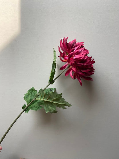 Kunstbloem Chrysant paars / roze