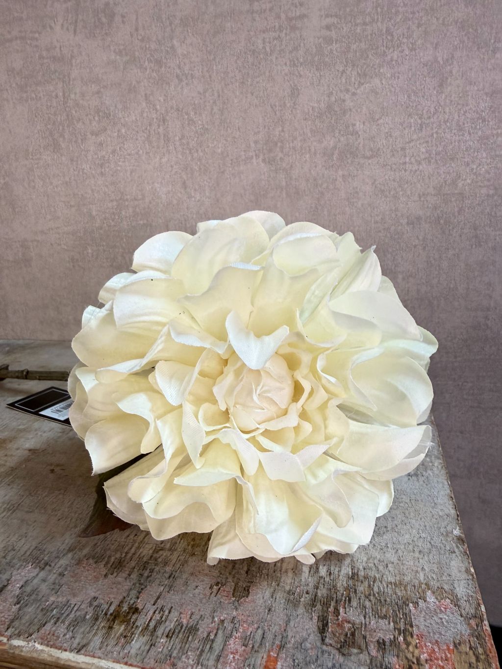 Fleur de dahlia artificielle | Crème