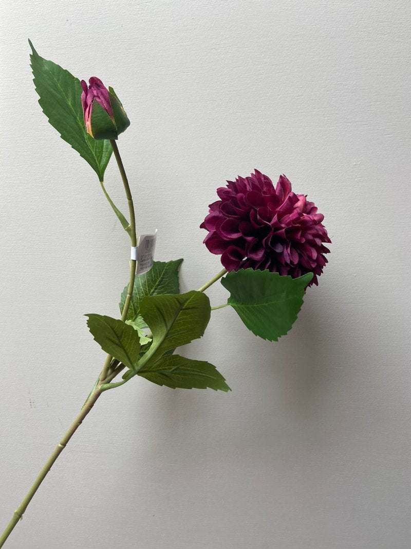 Künstliche Blume Dahlie bordeaux