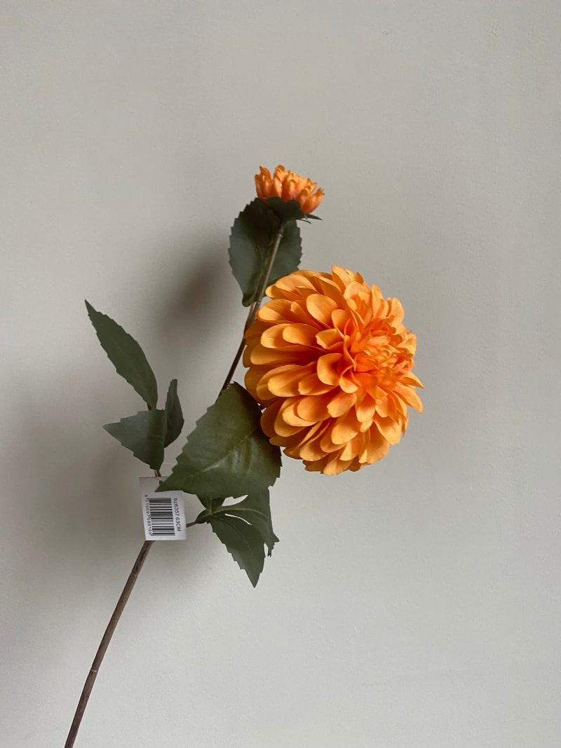 Kunstbloem Dahlia oranje