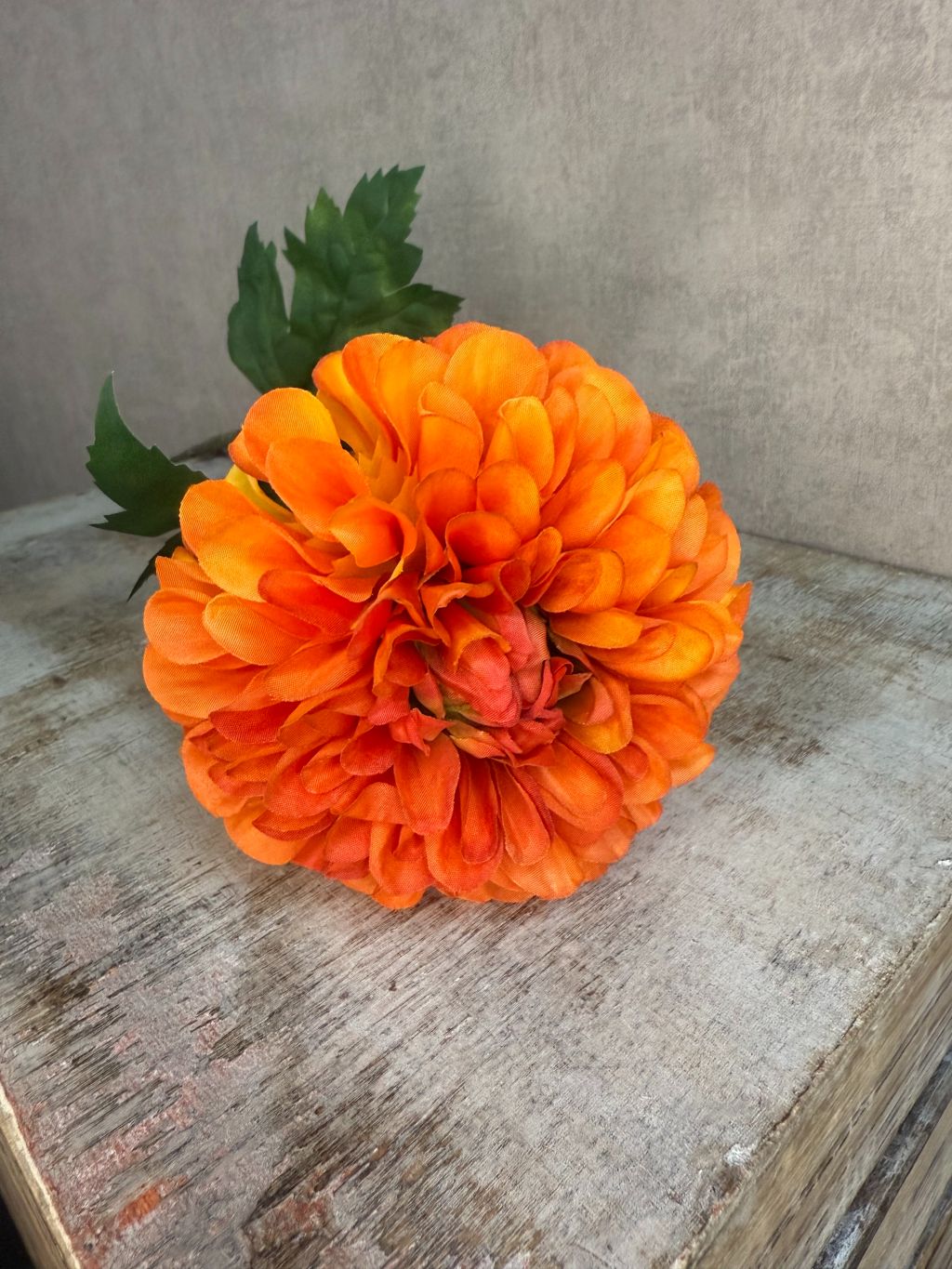 Künstliche Blume Dahlie orange melange