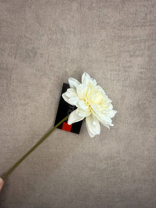 Fiore artificiale Dalia morbida | bianco