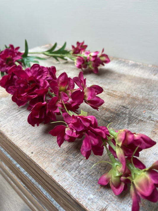 Flor artificial Delphinium violeta/rosa