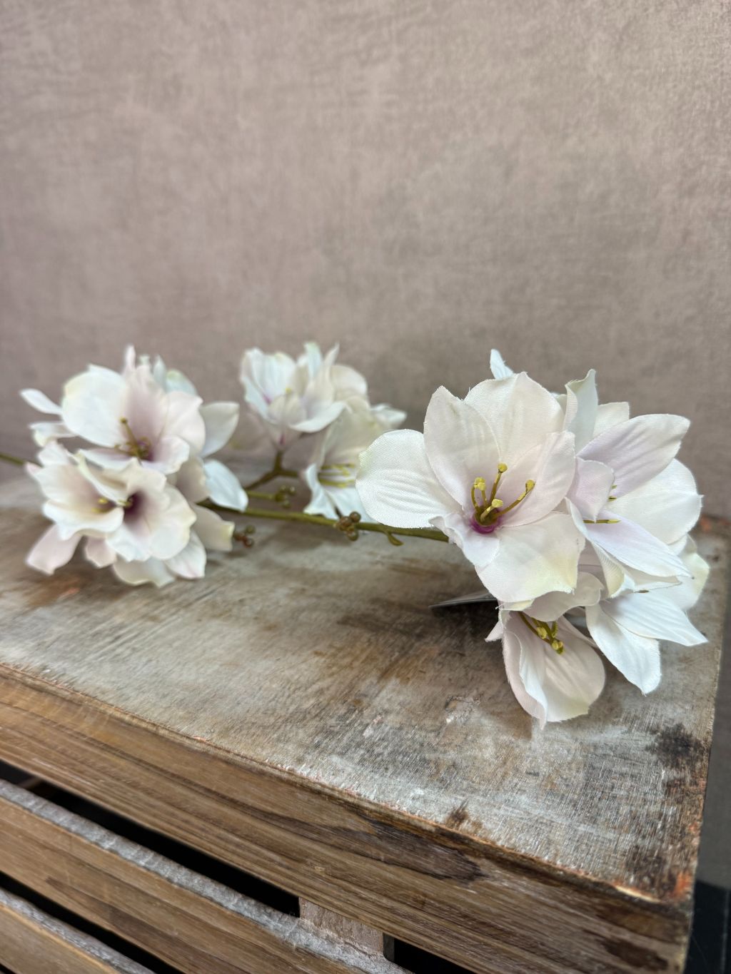 Artificial Hibiscus Flower | Cream Pink