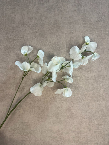 Kunstbloem Lathyrus wit