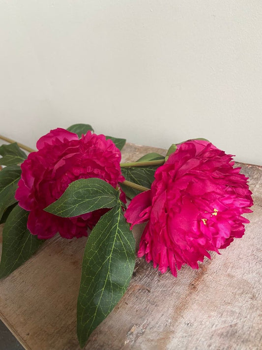 Fiore artificiale Peonia fucsia