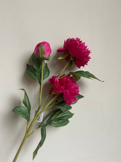 Kunstbloem Pioenroos fuchsia