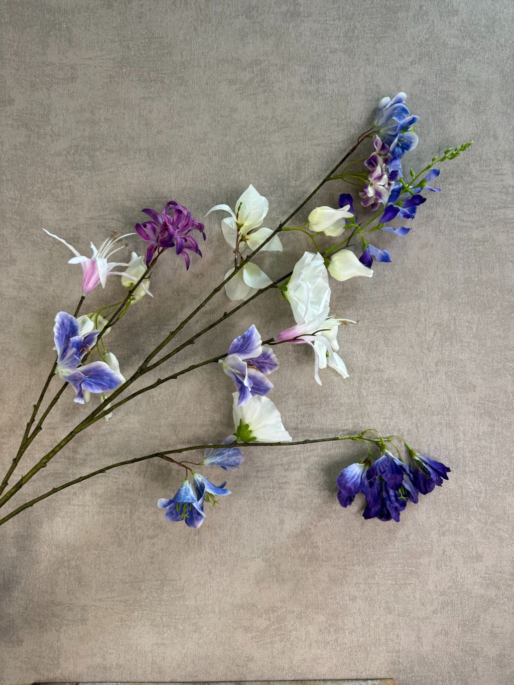 Kunstige blomster blandede blomster | Blå