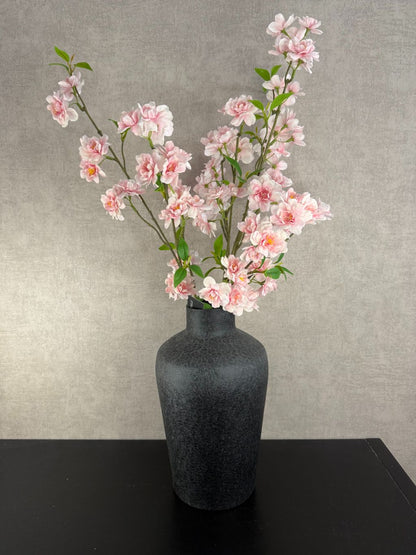 Kunstboeket Cherrybloesem met 3 roze stelen, 73 cm hoog, optioneel met vaas Boaz.