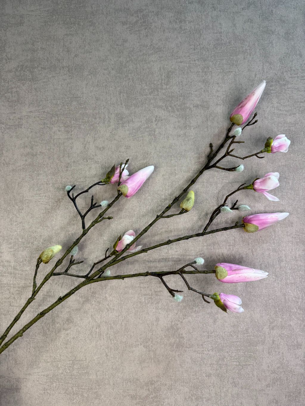 Ramo artificiale di Magnolia chiuso | Rosa