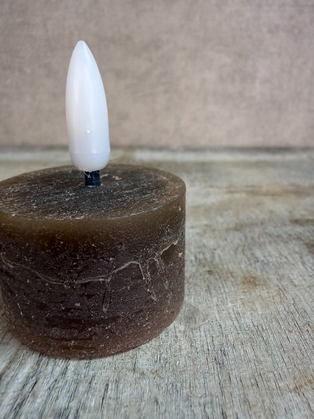 Brown LED tealight | set of 2