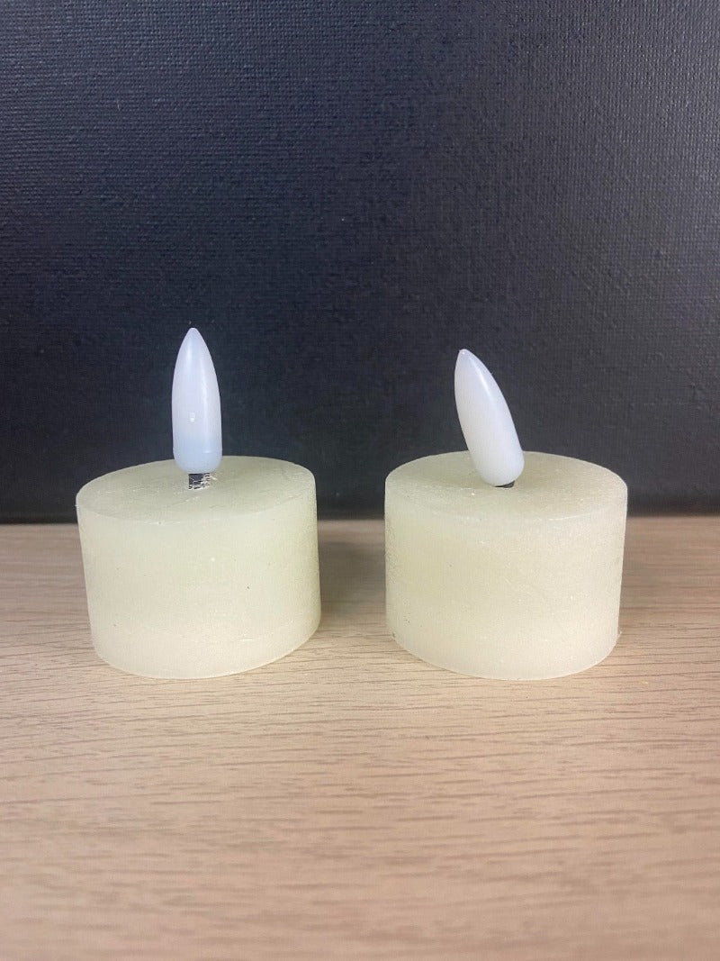 LED tea light cream set of 2