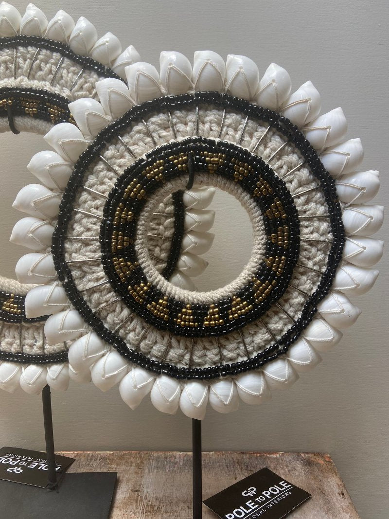 Ornament Muschel | schwarz-gold