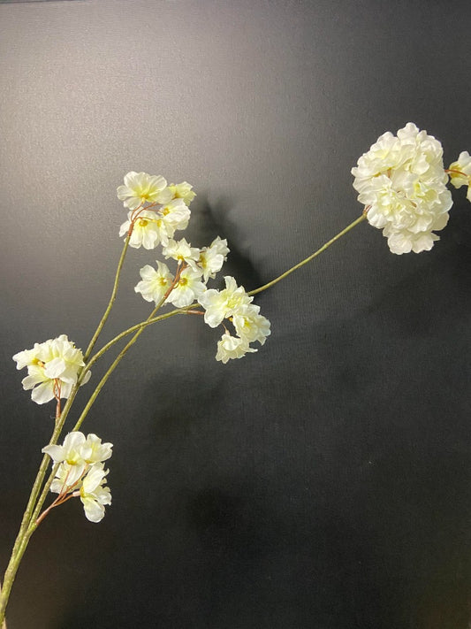 Zijden bloesemtak Prunus Wit