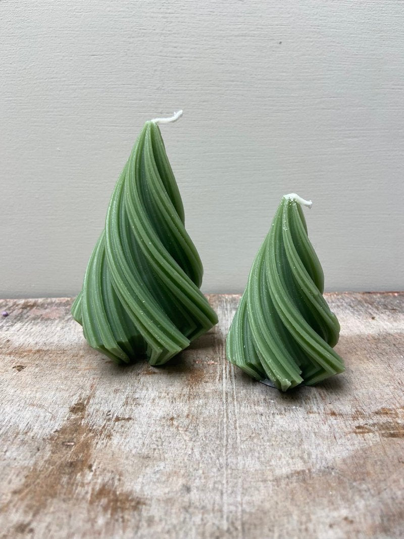 Candela twist albero di Natale S | M verde
