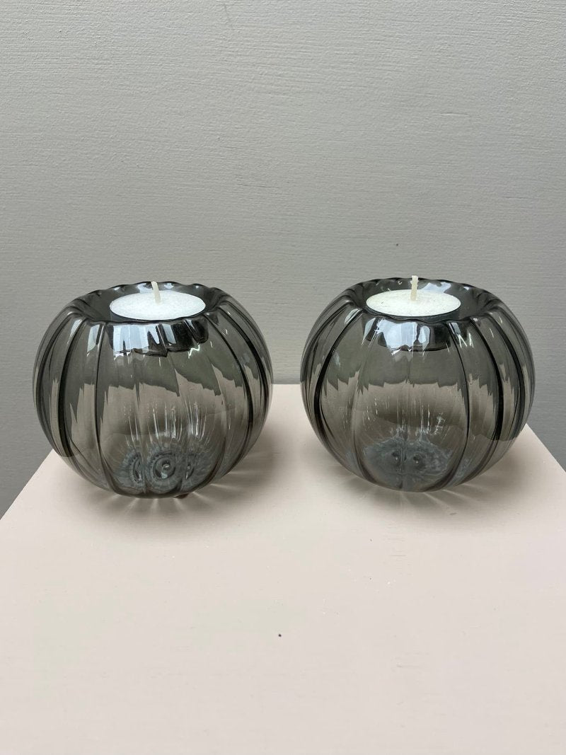 Waxinelichthouder Bol glas