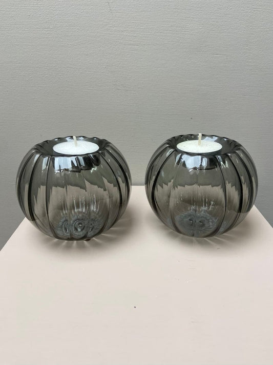 Waxinelichthouder Bol glas
