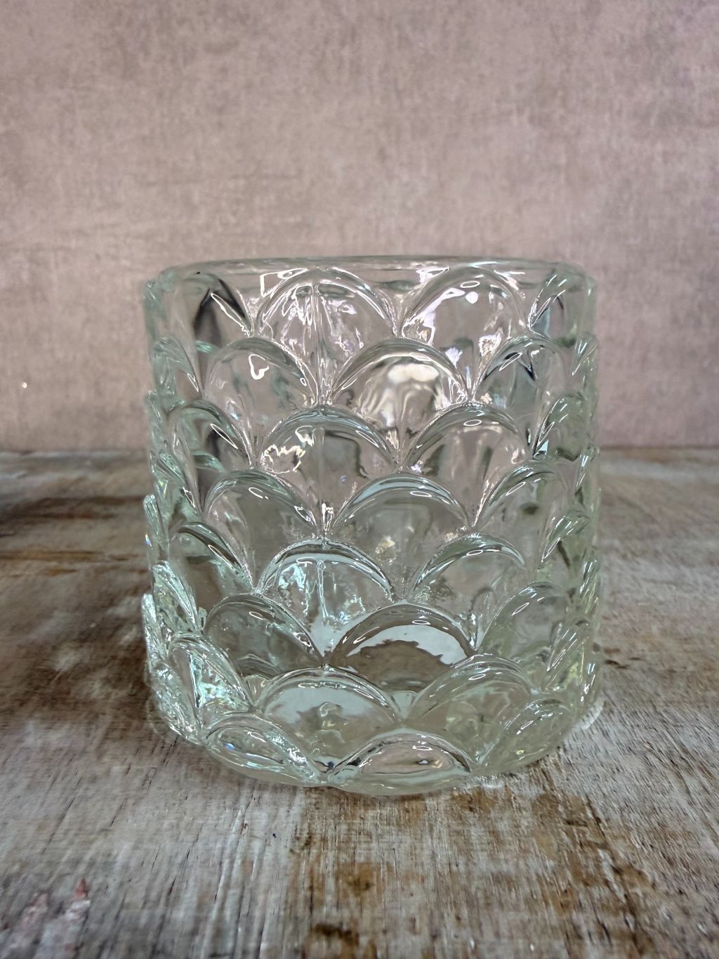 Tealight holder Sculp | Transparent