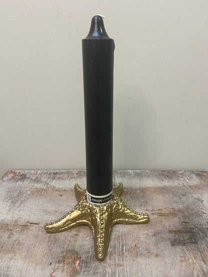 Waxinelichthouder Starfish Gold met kaars