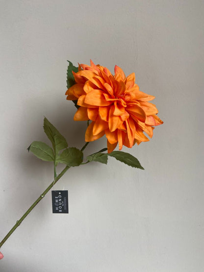 Kunstbloem Dahlia oranje punt