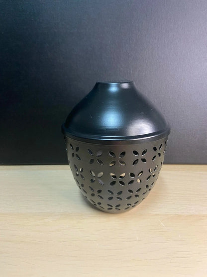 geurbrander flower zwart met accessoires