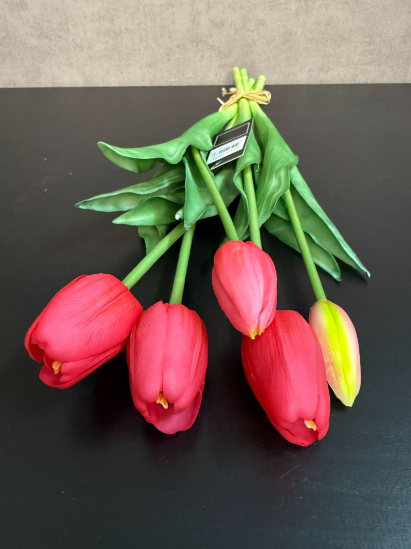 Real touch art tulips fuchsia