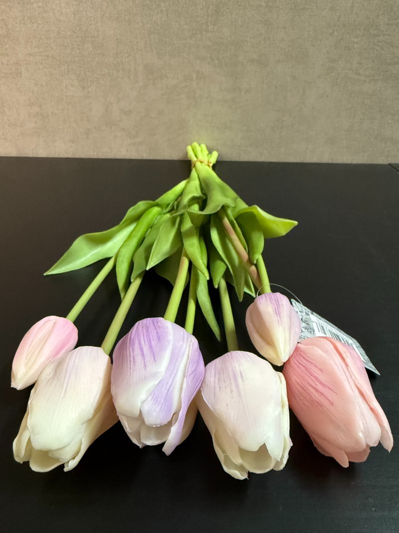 Real touch art tulipanes pastel