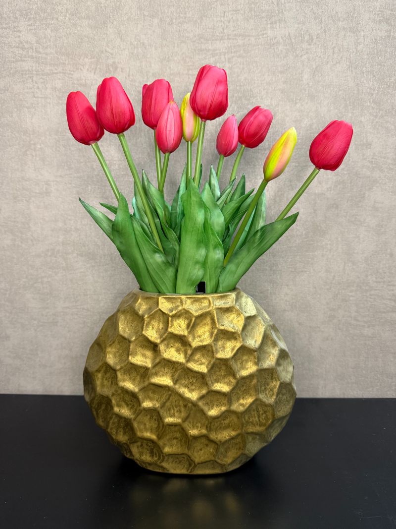 Real touch art tulips fuchsia